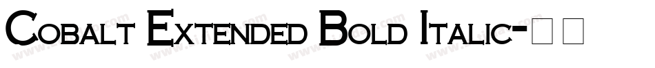 Cobalt Extended Bold Italic字体转换